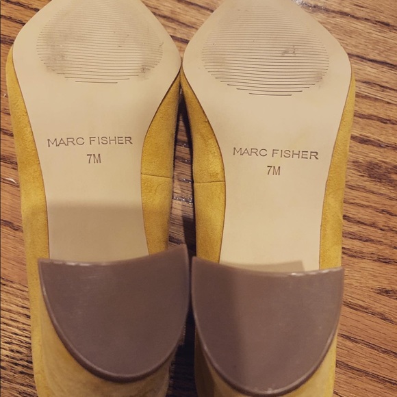 Marc Fisher Zala Block Heels in Canary Yellow - Picture 4 of 15